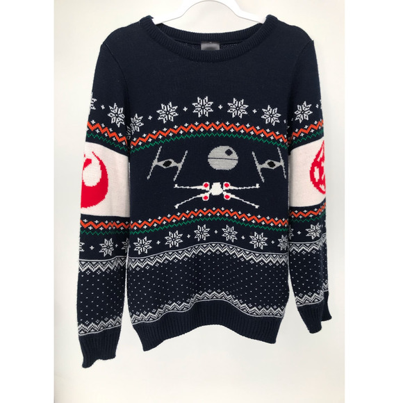 Star Wars Numskull Christmas Sweater Fair Isle Small S Rebel Alliance - Picture 1 of 10